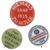 Image 1 : 3 Propaganda Buttons Related to Nazi Germany