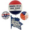 Image 1 : Four Anti-Nazi Buttons and Flags
