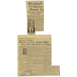 George C. Marshall Envelope Signed