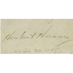 Herbert Hoover Clipped Signature