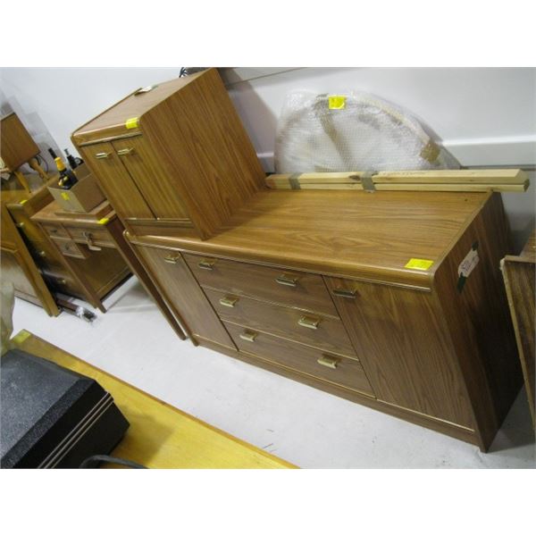 MIRRORED DRESSER & MATCHING NIGHT STAND