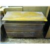 Image 1 : 2 DRAWER CABINET WITH WOODEN TOP