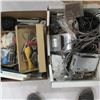 Image 2 : 2 BOXES OF ASST. TAPES, POWER SUPPLIES, TUBES, ETC.