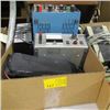 Image 1 : BOX OF ASST. TESTING EQUIPMENT, ANATEK ELECTRONICS LTD. DUAL ORIGINAL DC POWER SUPPLY,  ETC.