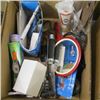 Image 2 : BOX OF MISC. MCDONALD'S OLYMPIC WATCHES, PRETEND GRENADE LIGHTER, GLASS FITTING MACHINE, ETC.