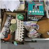 Image 2 : 2 BOXES OF MISC. THERMOSES, MONEY COUNTERS, HAT, ETC.