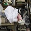 Image 2 : 2 BOXES OF MISC. TABLE CLOTH, DRAPES, DOLLS, ETC.