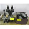 Image 1 : 2 MICROSCOPES, A BAUSCH & LOMB AND A HOBBY & A BOX OF ASST. MICROSCOPE PARTS, ETC.