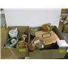 Image 1 : 2 BOXES OF MISC. MORTAR & PESTLE, COPPER BREAD BOX, ETC.