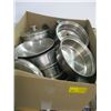 Image 1 : BOX OF MISC. STAINLESS POTS & PANS