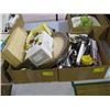 Image 1 : 2 BOXES OF MISC. CUTLERY, UTENSILS, FRAMES, ETC.