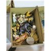 Image 2 : 2 BOXES OF MISC. VASES, SMALL FIGURINES, UTENSILS, MIXER, ETC.