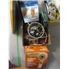 Image 2 : 3 BOXES OF MISC. HAIR DRYER, PENCILS, SEWING ITEMS, ETC.