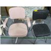 Image 1 : PINK SWIVEL DESK CHAIR & A BLACK CHROME CHAIR