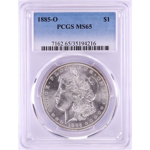 1885-O $1 Morgan Silver Dollar Coin PCGS MS65