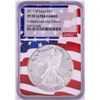 Image 1 : 2019-W $1 Proof American Silver Eagle Coin NGC PF70 Ultra Cameo Independence Day Flag