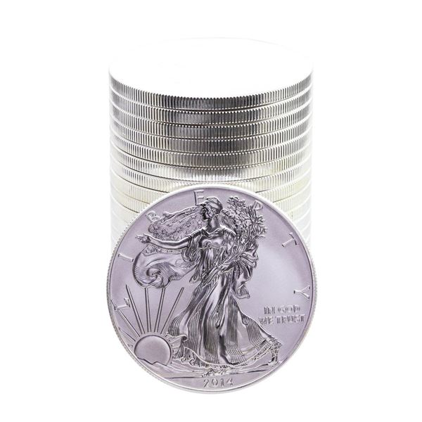 Roll of (20) Brilliant Uncirculated 2014 $1 American Silver Eagle Coins