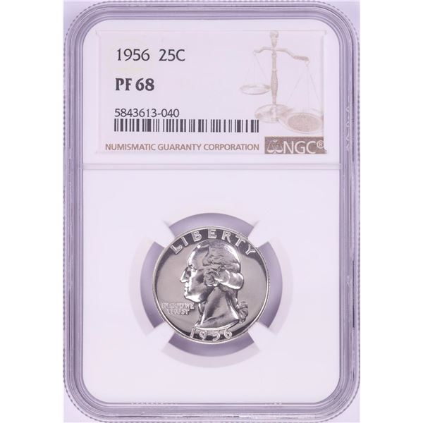 1956 Proof Washington Quarter Coin NGC PF68