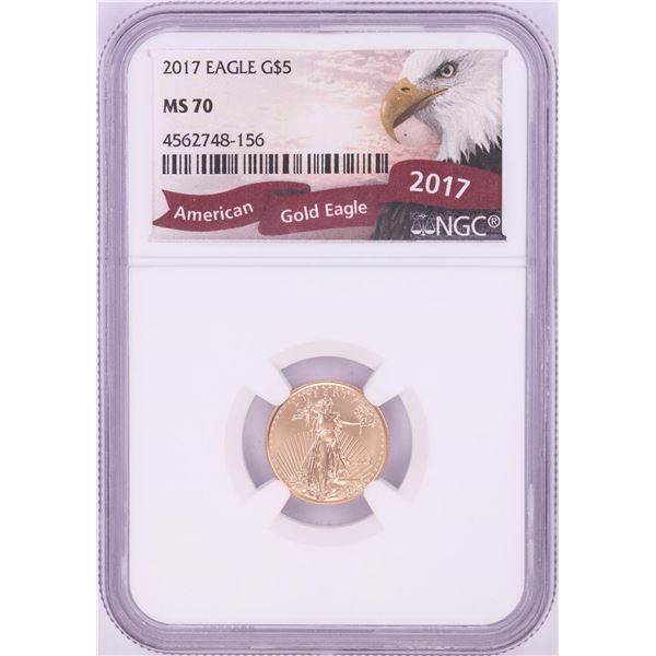 2017 $5 American Gold Eagle Coin NGC MS70
