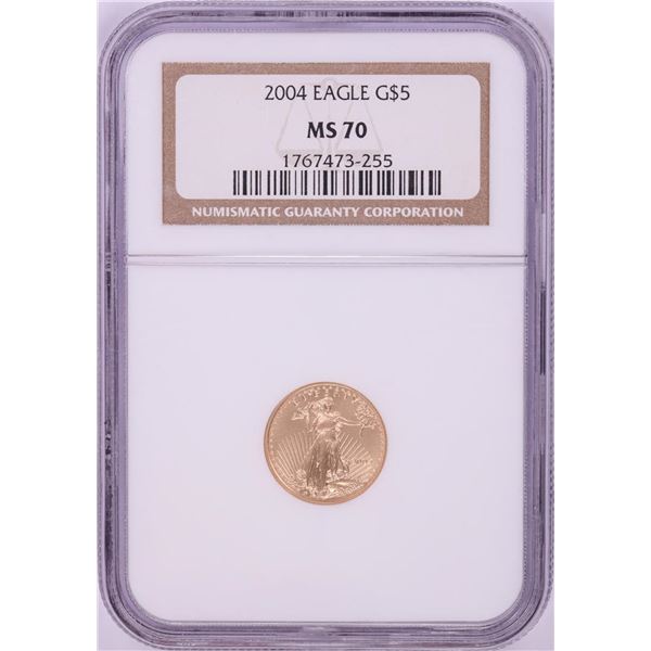 2004 $5 American Gold Eagle Coin NGC MS70