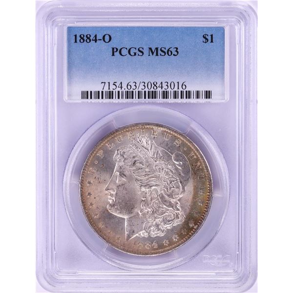 1884-O $1 Morgan Silver Dollar Coin PCGS MS63 Nice Toning