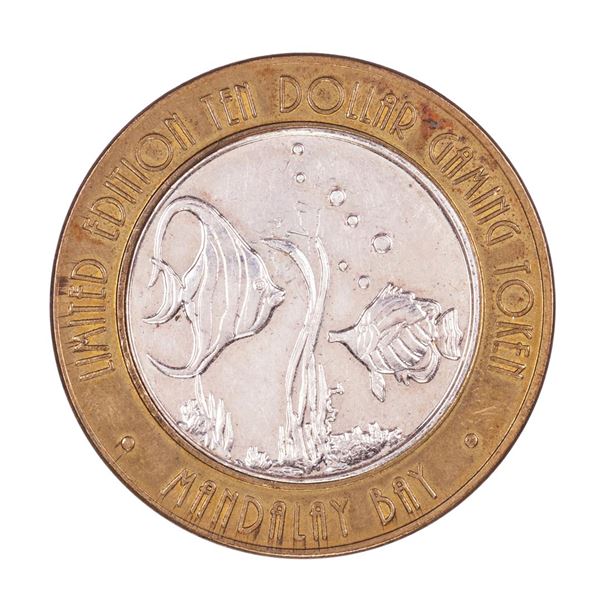 .999 Fine Silver Mandalay Bay Las Vegas, Nevada $10 Limited Edition Gaming Token