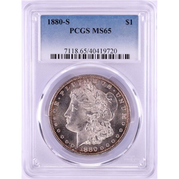 1880-S $1 Morgan Silver Dollar Coin PCGS MS65