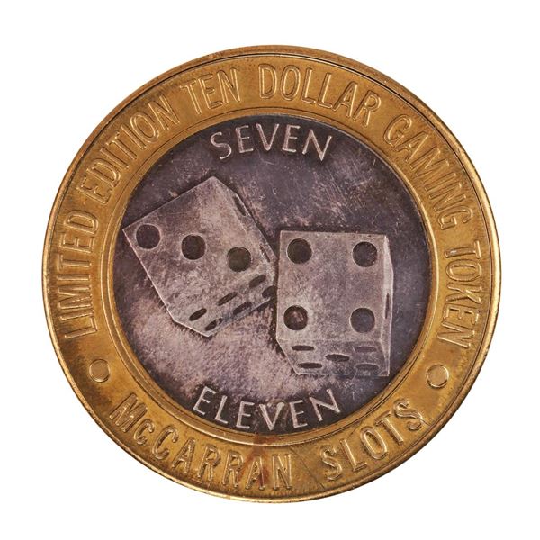 .999 Silver McCarran International Airport $10 Casino Limited Edition Gaming Token