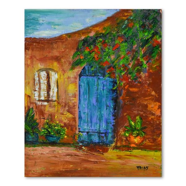 Fallas "Tuscany Blue Door" Original Oil on Canvas