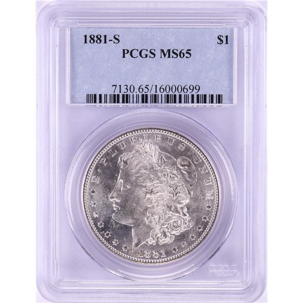 1881-S $1 Morgan Silver Dollar Coin PCGS MS65