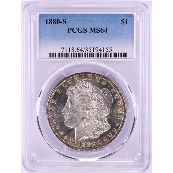 1880-S $1 Morgan Silver Dollar Coin PCGS MS64