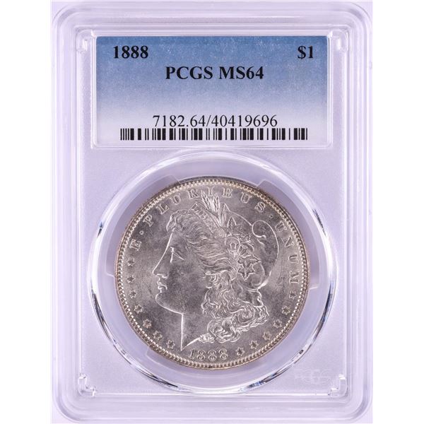 1888 $1 Morgan Silver Dollar Coin PCGS MS64