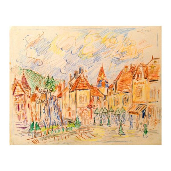 Ensrud "Nuits-Saint-Georges, Burgundy" Original Mixed Media on Paper