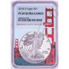 Image 1 : 2018-S $1 Proof American Silver Eagle Coin NGC PF69 Ultra Cameo Bridge Core