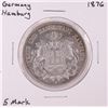 Image 1 : 1876 Germany Hamburg 5 Mark Silver Coin