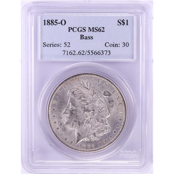 1885-O $1 Morgan Silver Dollar Coin PCGS MS62 Bass Collection