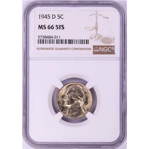 1945-D Jefferson Nickel Coin NGC MS66 5FS