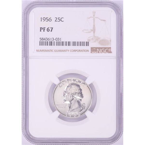 1956 Proof Washington Quarter Coin NGC PF67