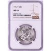 Image 1 : 1957 Franklin Half Dollar Coin NGC MS64