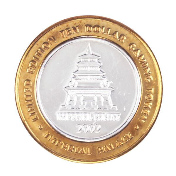 .999 Silver Imperial Palace Hotel & Casino Las Vegas $10 Limited Edition Gaming Token