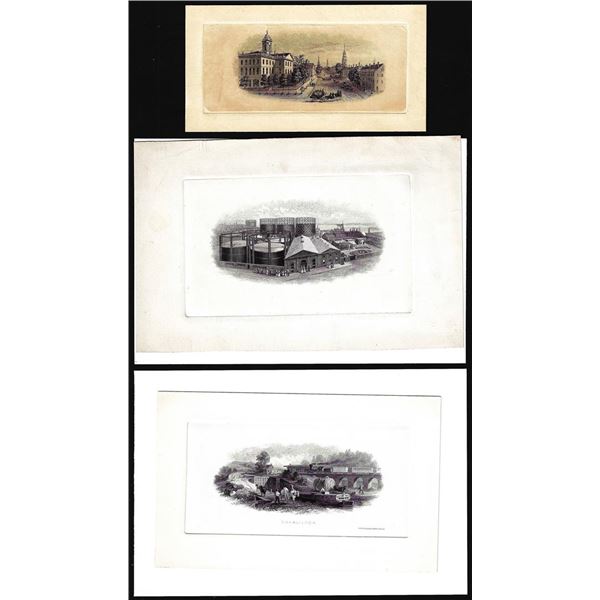 Lot of (3) 1800's Vignette from Original Proof Plates