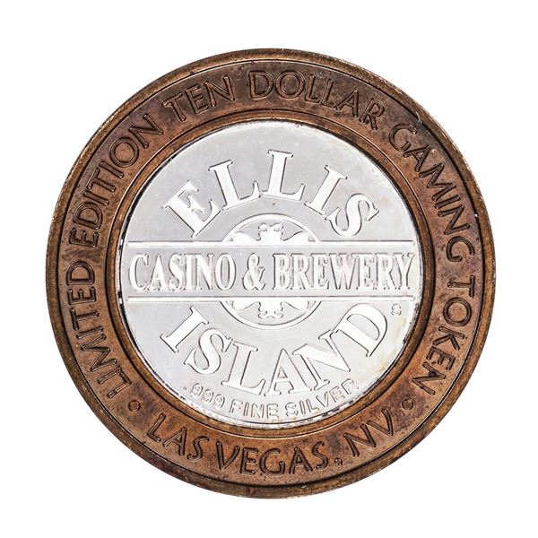 .999 Silver Ellis Island Casino & Brewery Las Vegas $10 Limited Edition Gaming Token