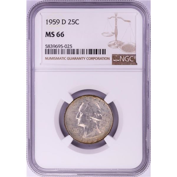 1959-D Washington Quarter Coin NGC MS66