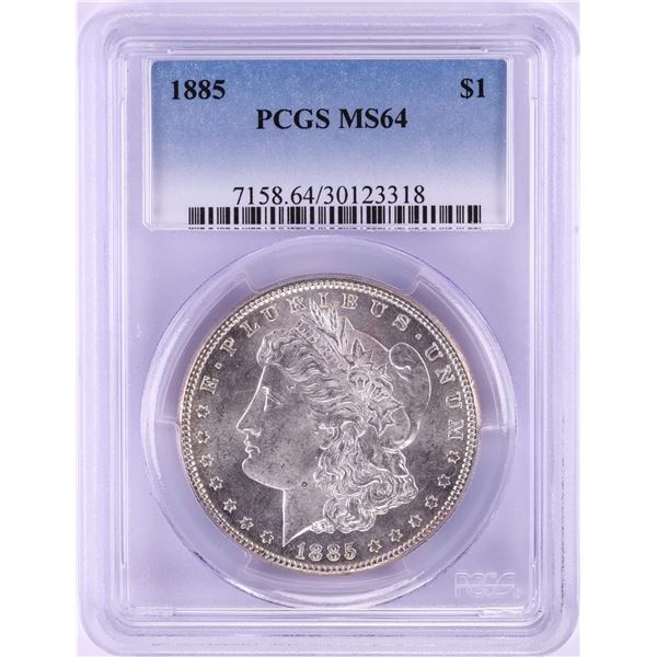 1885 $1 Morgan Silver Dollar Coin PCGS MS64