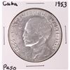 Image 1 : 1953 Republic of Cuba 1 Peso 100th Anniversary of Jose Marti Silver Commemorative Coin