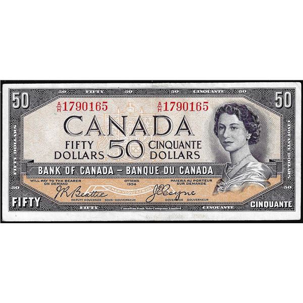 1954 $50 Bank of Canada Note Devil's Face