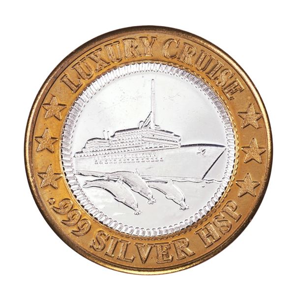 .999 Fine Silver Luxury Cruise $10 Casino Limited Edition Gaming Token
