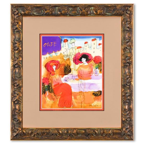 Moshe Leider Original Watercolor in Custom Frame