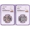 Image 1 : Lot of (2) 1963-D Franklin Half Dollar Coins NGC MS64