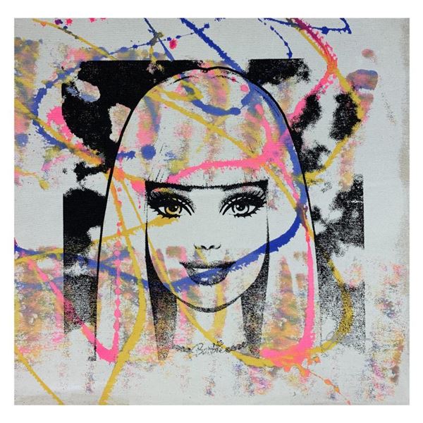 Gail Rodgers "Barbie" Original Mixed Media on Canvas